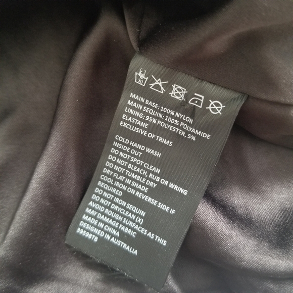 Bardot Sequins Gold Black Cold Shoulder Blouse New Size XS - Picture 11 of 12